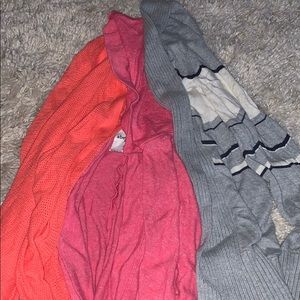Three cardigan sweaters, hardly worn